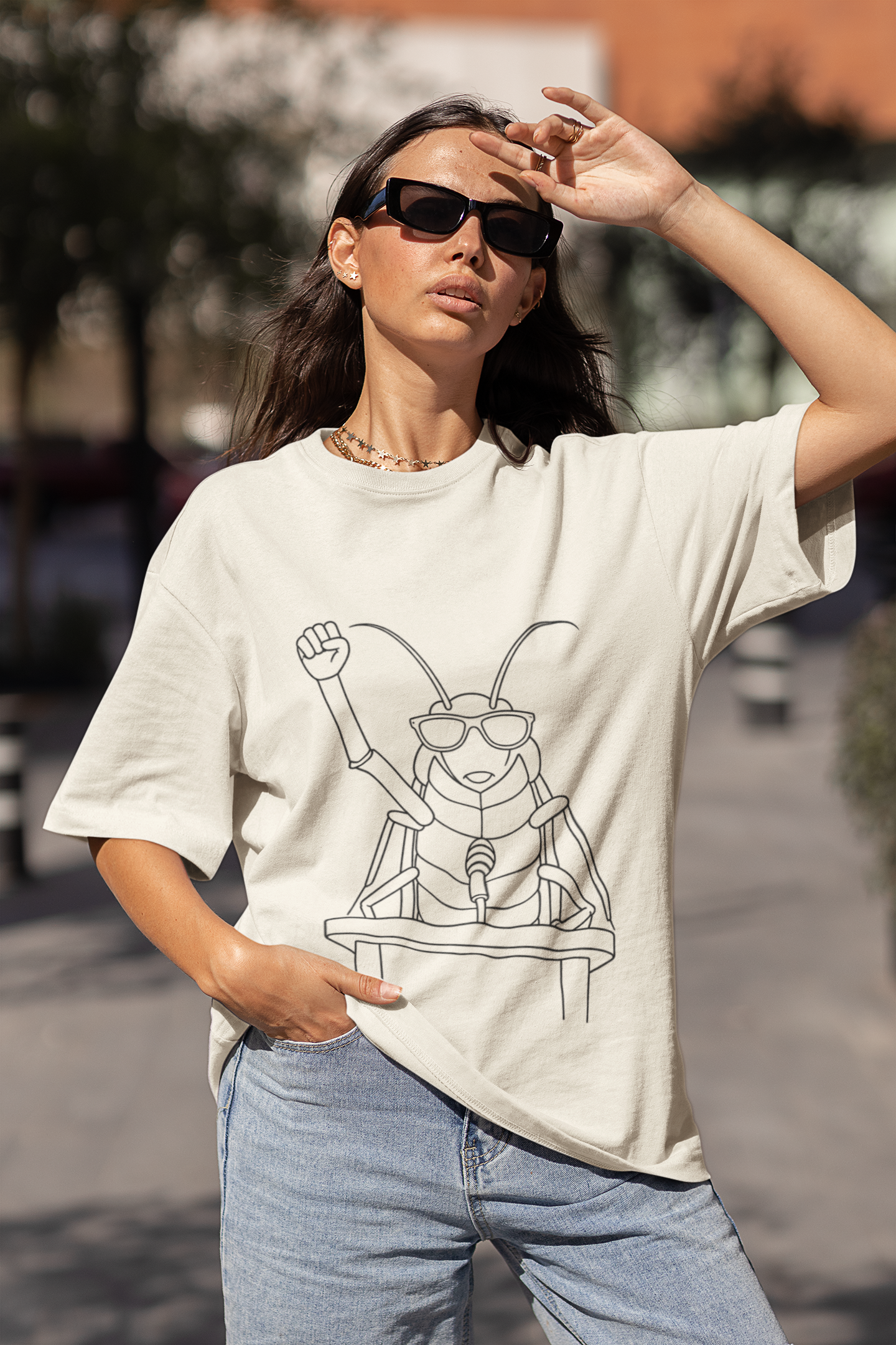 Cockroach Janata Party Minimal Oversized Unisex T-Shirt