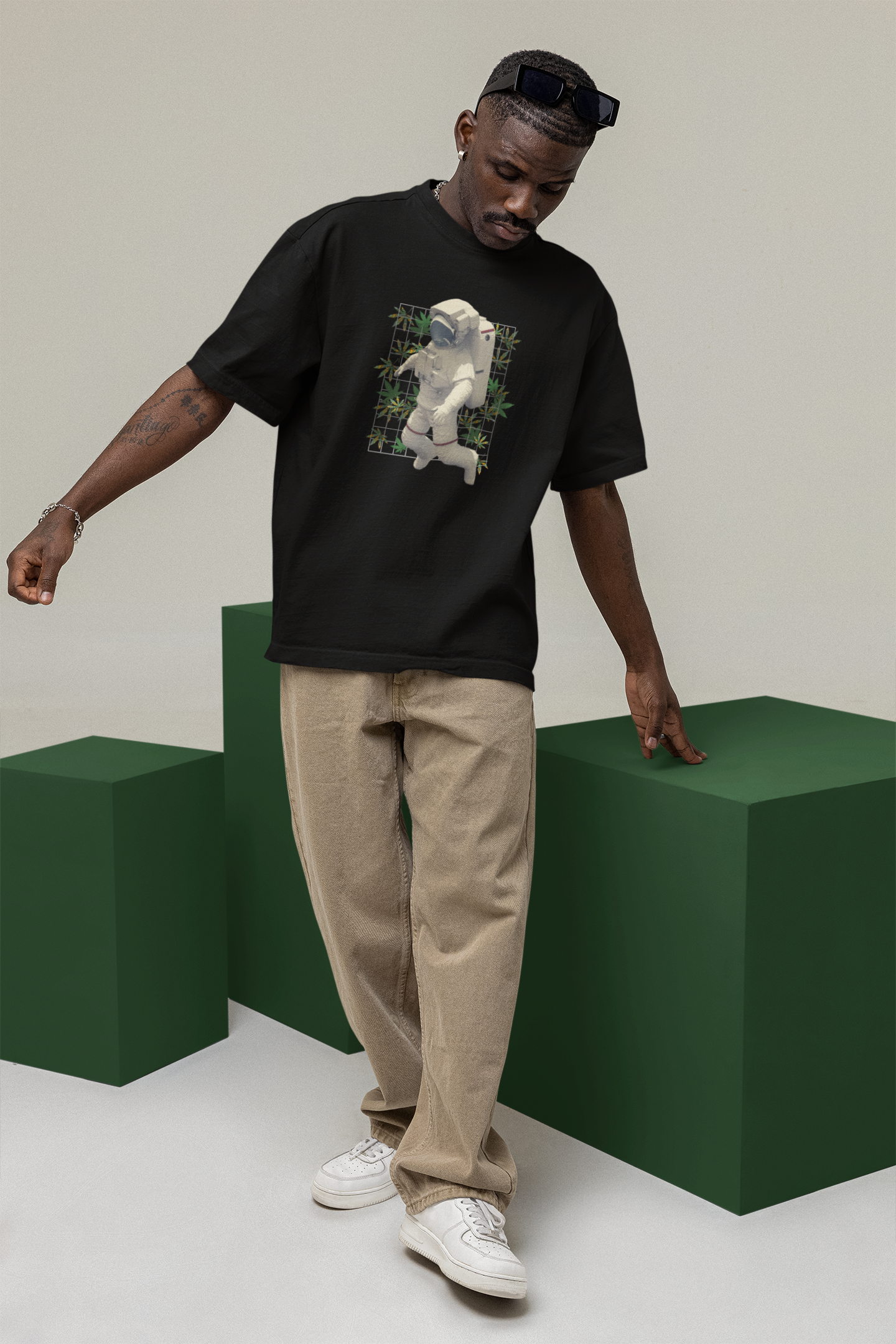 Cosmic Drift Astronaut Oversized Unisex T-Shirt